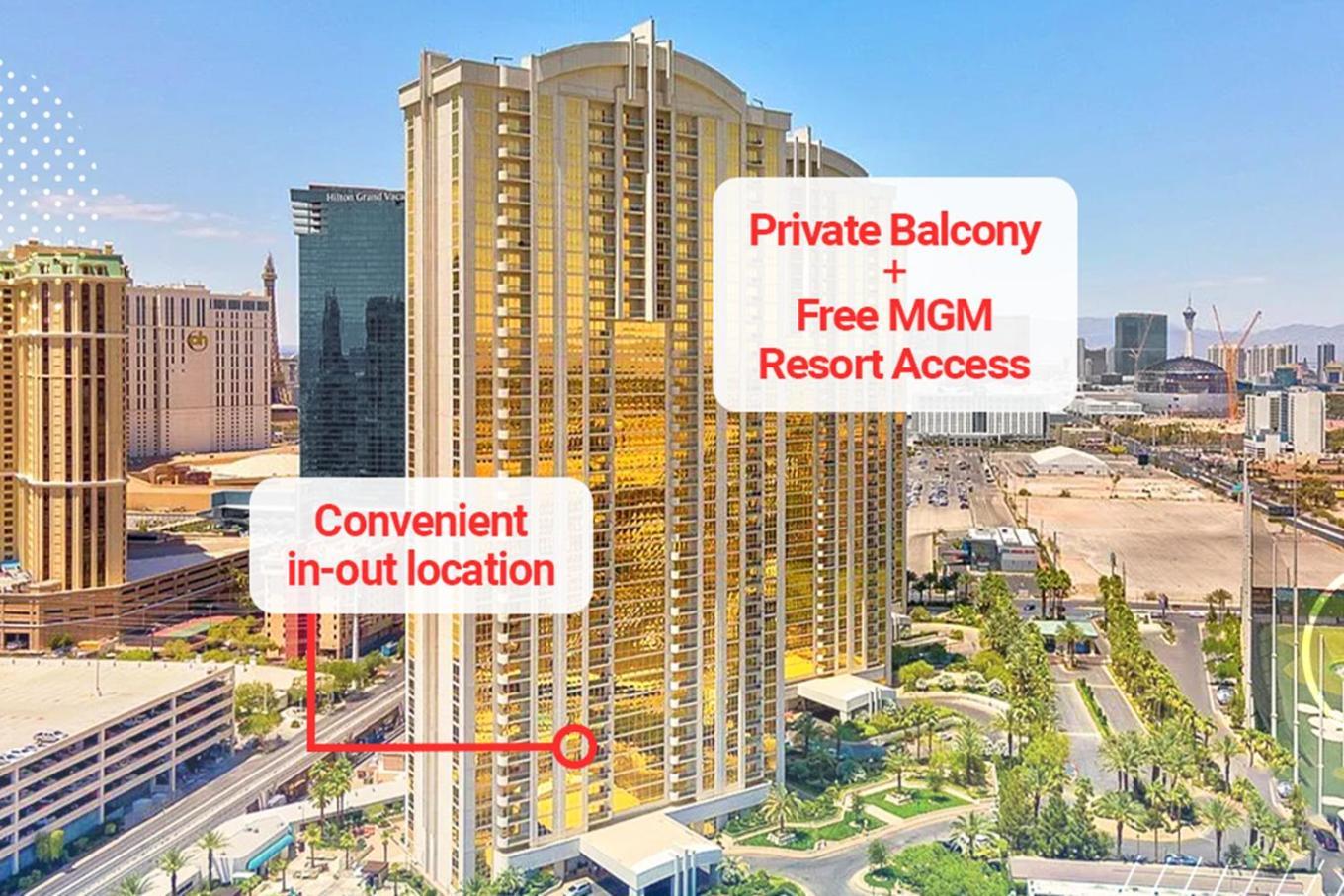 Aparthotel Lady Luck's Vista - Private Balcony - Full Kitchen - Two Full Baths - Jetted Tub - Full Mgm Grand Access W No Fee At Mgm Signature Las Vegas