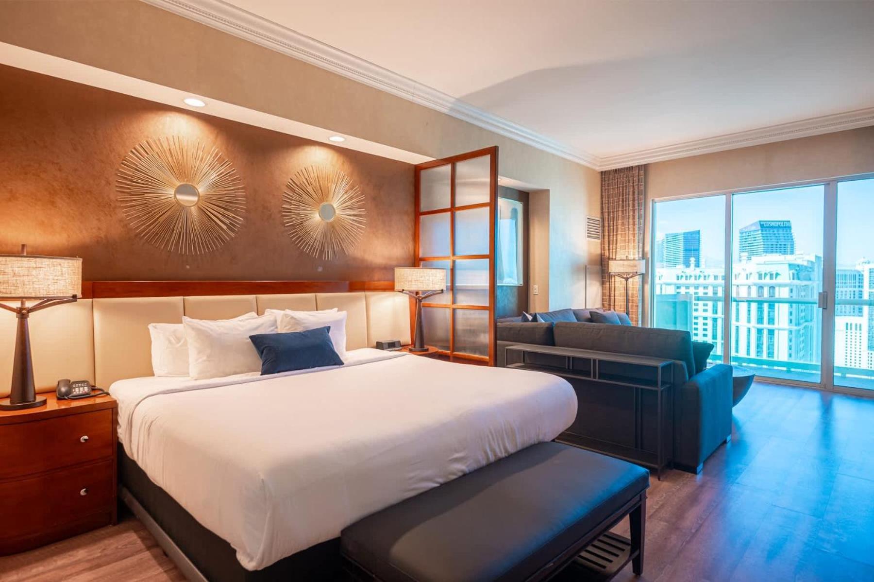 Сasa de vacaciones No Fee Strip View Balcony+free Valet+ Pool Las Vegas