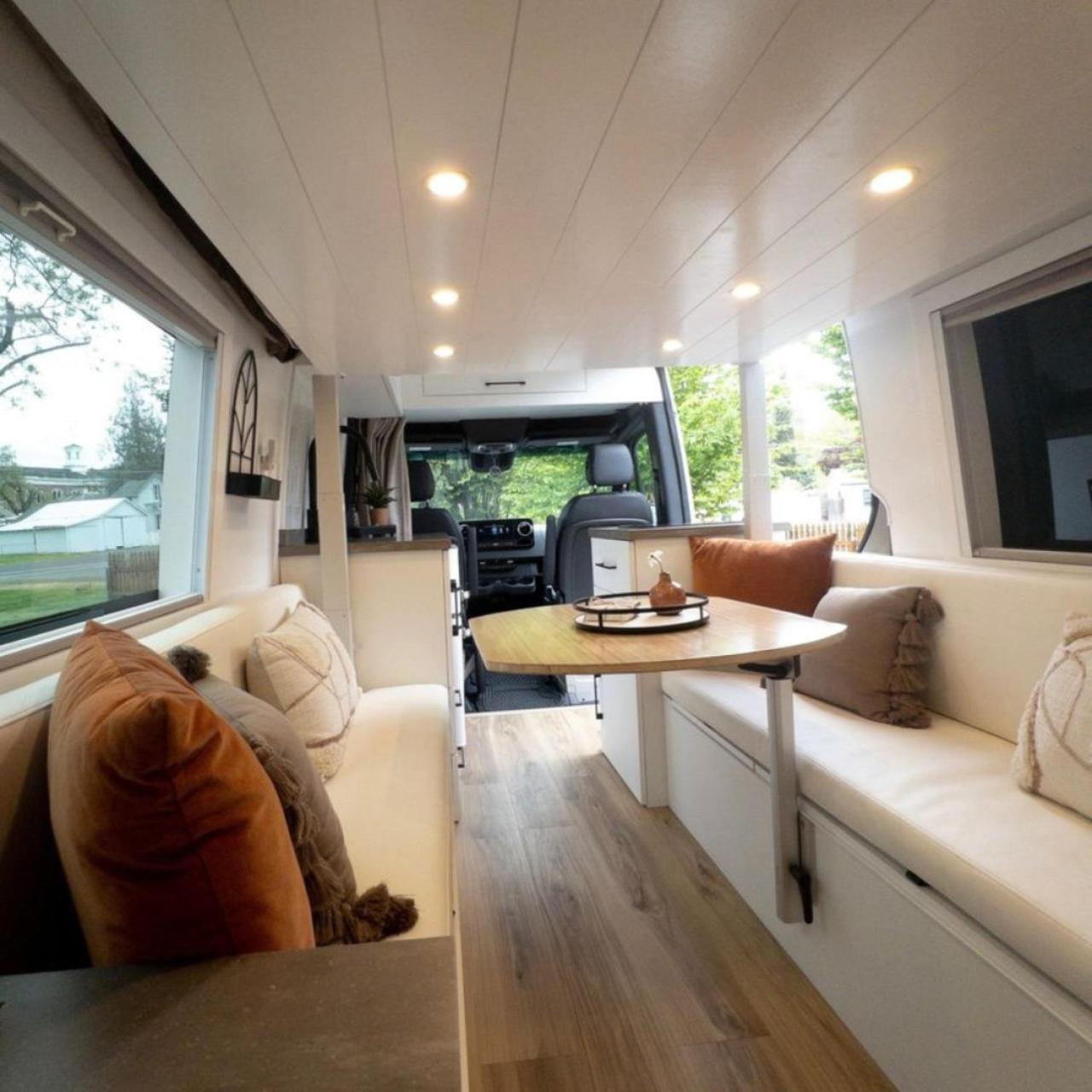 2022 Mercedes Campervan With Electric Bikes Campsite