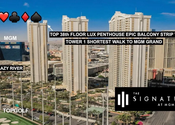 Signature Mgm Top 38Th Floor Penthouse Lux+ Best Balony Strip View Suite + No Resort Fee