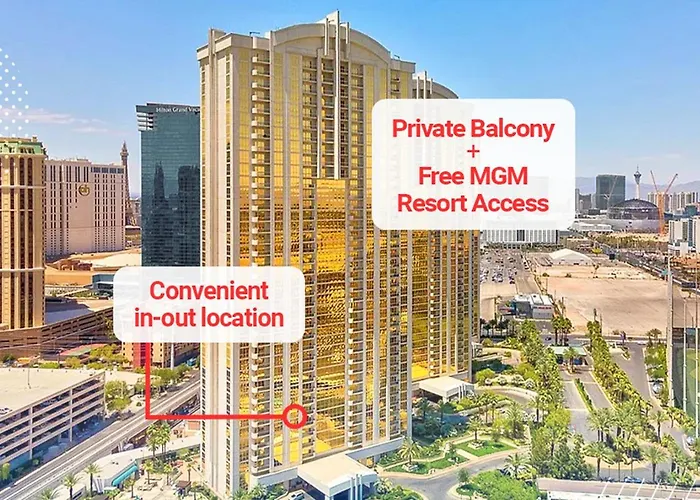 Lady Luck\'S Vista - Private Balcony - Full Kitchen - Two Full Baths - Jetted Tub - Full Mgm Grand Resort Access W No Resort Fee At Mgm Signature
